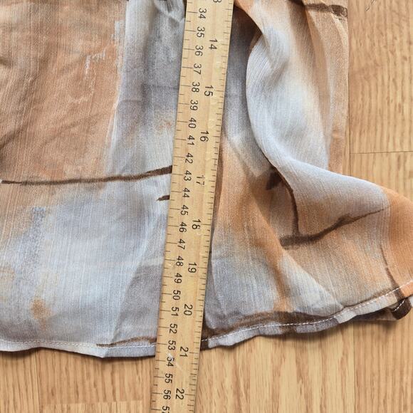 NWT Blu Pepper Womens Y2K Sheer Peasant Babydoll Top M Abstract Sweetheart - Picture 11 of 11